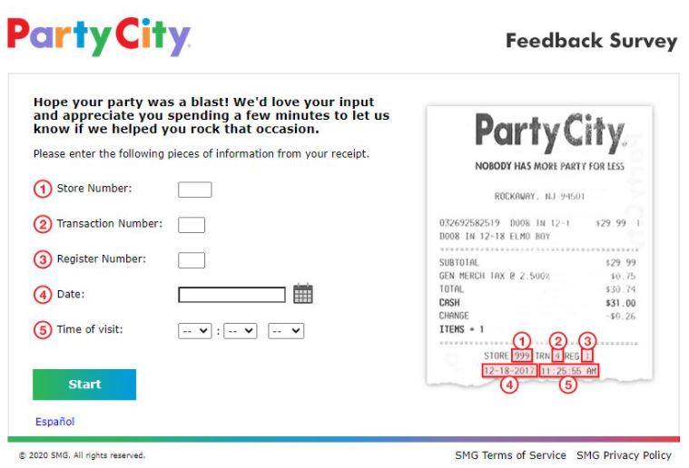 Party City Survey