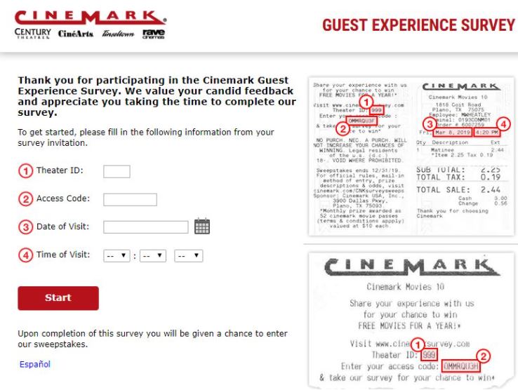 Cinemark Guest Experience Survey