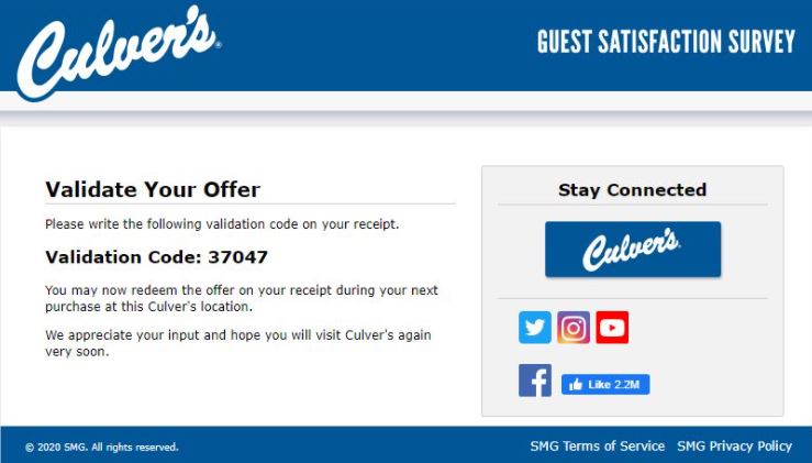 Culver's Sweepstakes