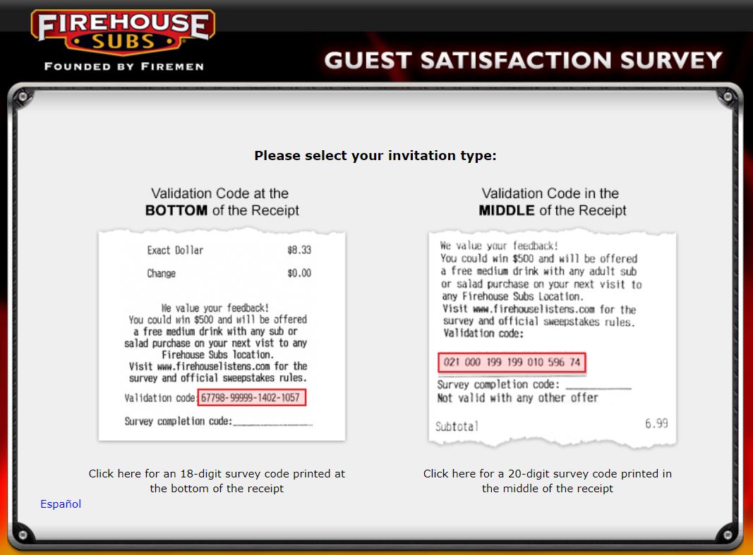 Firehouse Sub Guest Survey