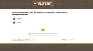 McAlister’s Survey