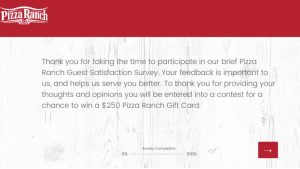Pizza Ranch Customer Feedback Survey