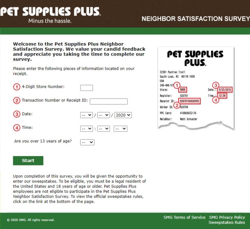 Pet Supplies Plus Customer Survey