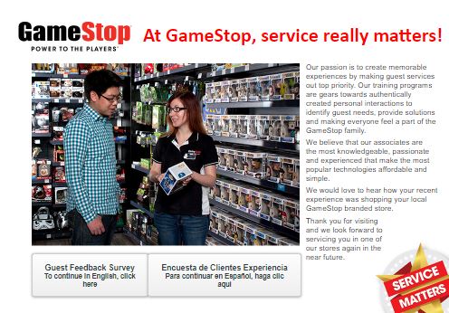 Game Stop Suvey