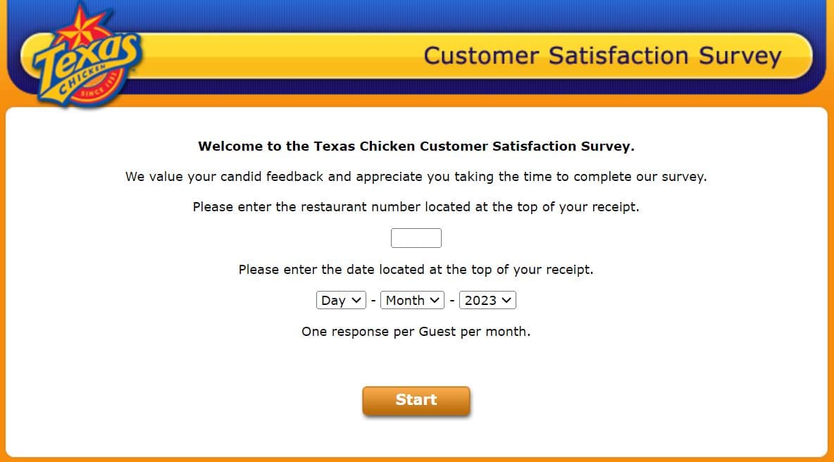 Texas Chicken Customer Survey